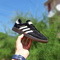 Чоловічі кеди замшеві весна літо чорний з білим Adidas Spezial. Замшеві кросівки підліткові Адідас Спеціал, фото 9
