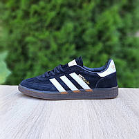 Чоловічі кеди замшеві весна літо чорний з білим Adidas Spezial. Замшеві кросівки підліткові Адідас Спеціал, фото 6