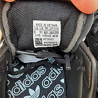 Чоловічі кеди замшеві весна літо чорний з білим Adidas Spezial. Замшеві кросівки підліткові Адідас Спеціал, фото 8