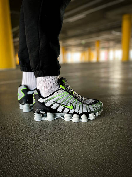 Nike Shox TL Wolf Grey Black Green Krosonavtik 2344995583