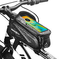 Велосумка для смартфона 7,2" на раму, велосумка для телефона водонепроницаемая Черный ( код: IBV012B )
