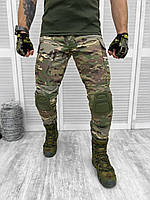 Мужские тактические штаны с наколенниками мультикам ВСУ, военные штаны мультикам с наколенниками