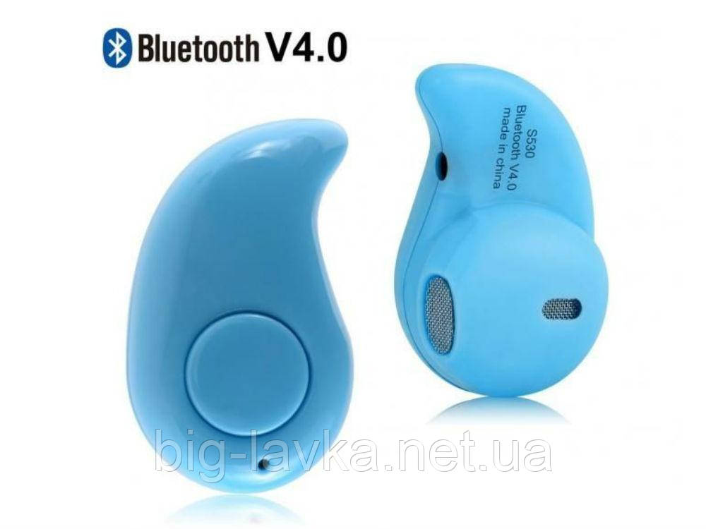 Bluetooth міні гарнітура для iPhone 7 Синій