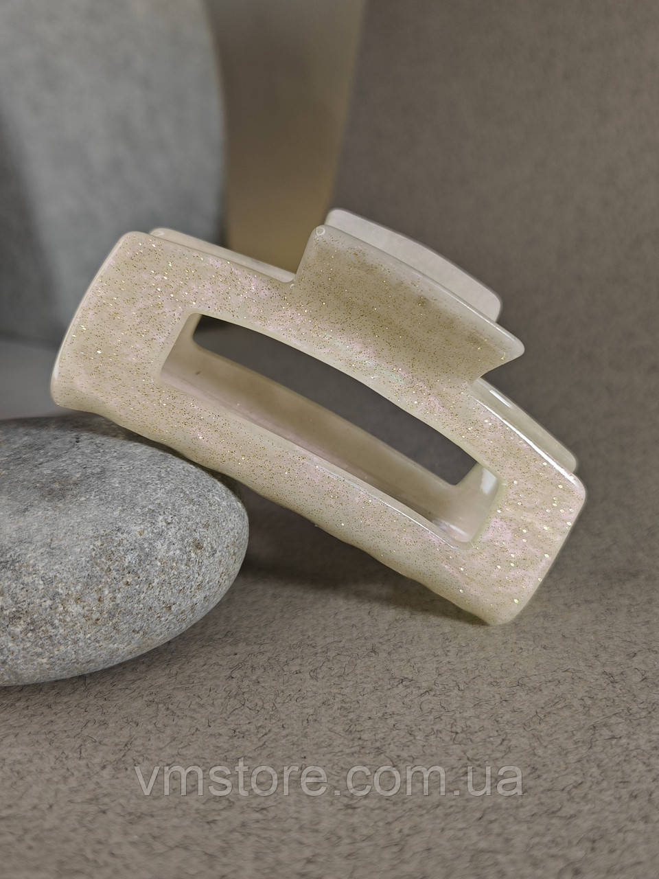 Крабік для волосся, франуцзський пластик, 8 см, фото 1