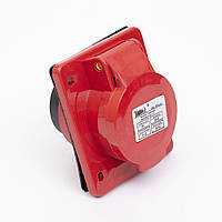 Силова розетка 3Р+РЕ 16А, ССІ-414 TAKEL, для 380 В (503210) ТАКЕЛ, прихована, врізна