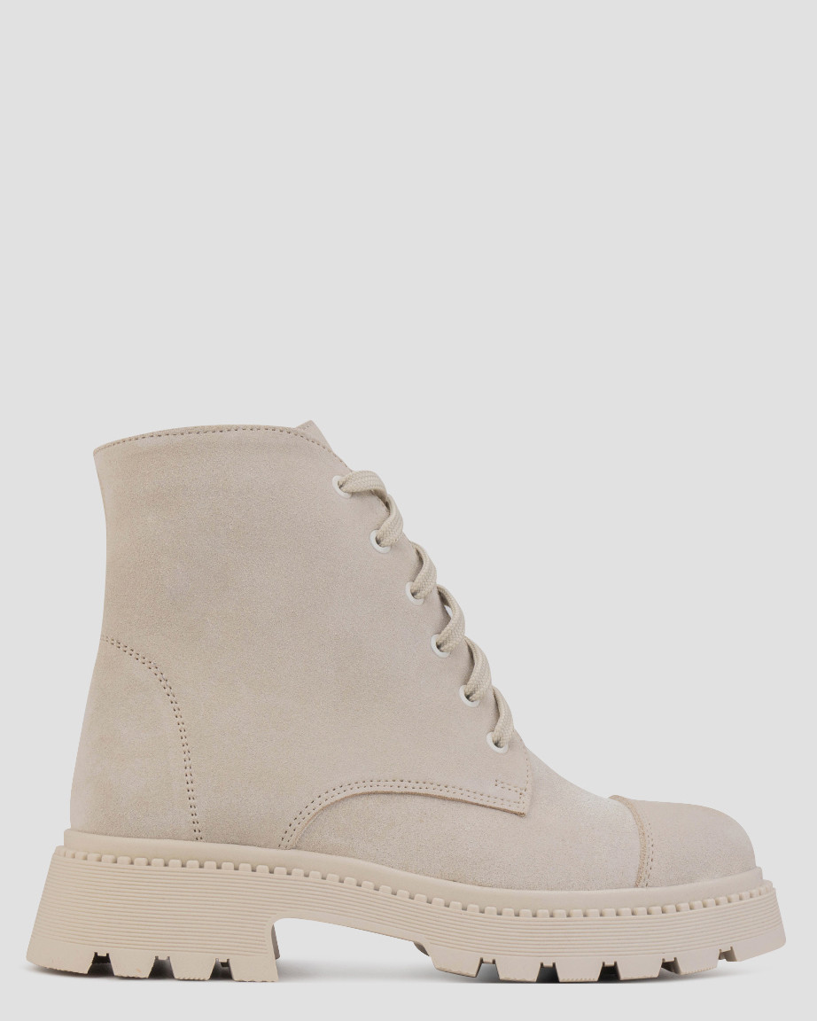 Високі черевики жіночі демісезонні бежеві натуральна шкіра Україна VM Villomi — розмір 40 (25,5 см), фото 1