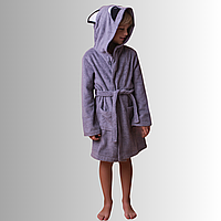 Халат дитячий махровий Єнот, темно-сірий (100% бавовна)