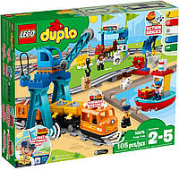 Блоковий конструктор LEGO DUPLO Town Вантажний потяг (10875)