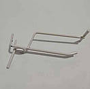 Гачок 30 см Ø 5 мм  на Перфорацію Одинарний з Цінникоутримувачем  на перфорований стелаж, фото 3