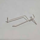 Гачок 25 см Ø 5 мм  на Перфорацію Одинарний з Цінникоутримувачем  на перфорований стелаж, фото 4