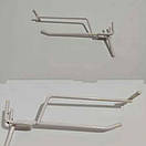 Гачок 10 см Ø 5 мм  на Перфорацію Одинарний з Цінникоутримувачем  на перфорований стелаж, фото 5