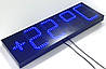 Годинник термометр календар вуличні сині 900х300мм, фото 6
