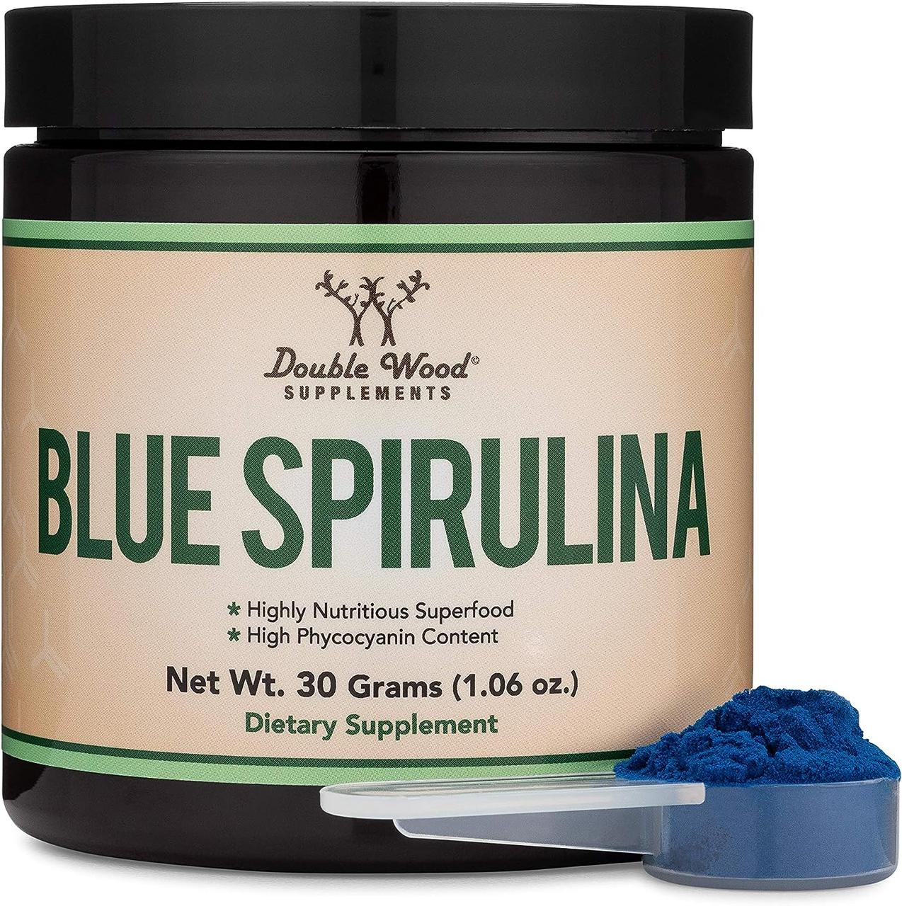 Блакитна спіруліна Double Wood Supplements Blue Spirulina Extract 30 grams, фото 1