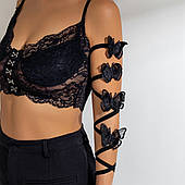 Прикраса на руку Метелики чорне (гумка)