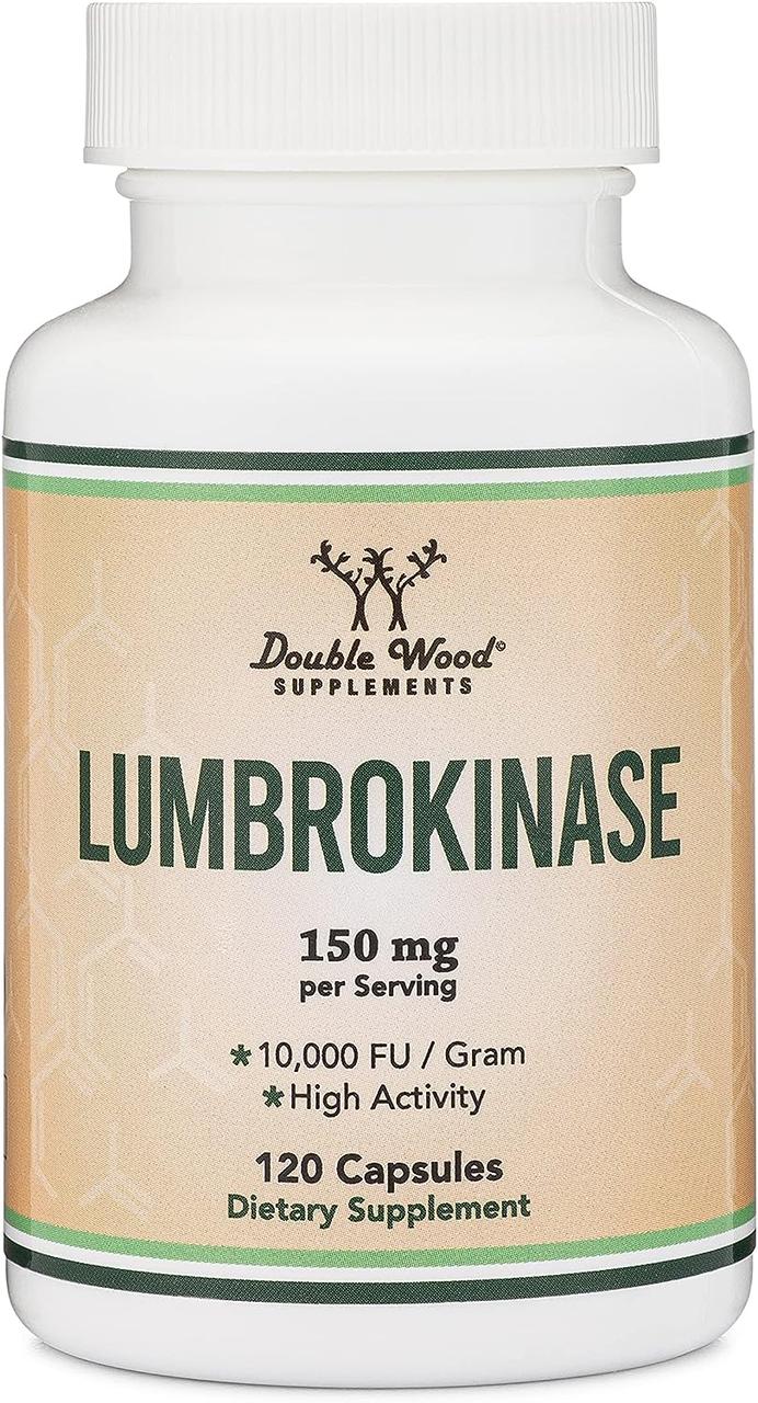 Люмброкіназа Double Wood Supplements Lumbrokinase 150 mg 120 capsules, фото 1