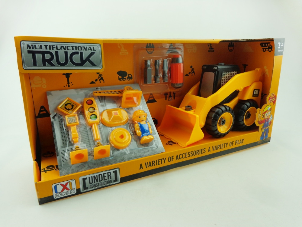 Ігровий набір - конструктор бульдозер, 14,5x11x19 см, пластик (CXL200-17), фото 1