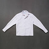 Біла сорочка для хлопчика з довгим рукавом на кнопках SmileTime Points, фото 2