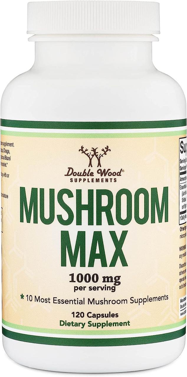 Комплекс грибів Double Wood Supplement Mushroom Max 1000 mg 120 capsules, фото 1