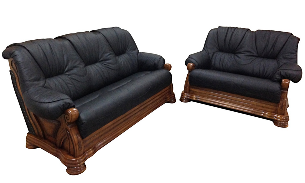 Кожаный комплект с двумя креслами Виконт (3р + 1 + 1), мягкая мебель, мебель в коже, кожаная мебель - фото 4 - id-p1932402294