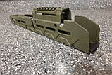 Цівка довга тактична для карабінів на основі АК 74, АКМ, АКС колір оливи, фото 3