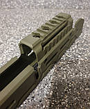 Цівка довга тактична для карабінів на основі АК 74, АКМ, АКС колір оливи, фото 6