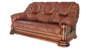 Новий диван "Grizly" Грізлі не розкладний, натуральна шкіра, коричневий
