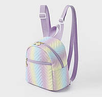 Маленький женский рюкзак, женская сумочка, сумочка для девочек, радужный, - размер 19*10,5*18,5см, 2 кармана