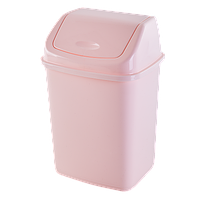 Ведро для мусора с клапаном 10 л Алеана розовое