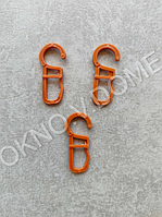 Крючки для трубчатого карниза на пластиковое/деревянное кольцо Черешня (100 шт в упаковке)