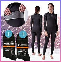 Термобельі щоденне зігріваюче columbia omni heat для активного відпочинку+ термоноски в подарунок 2 шт