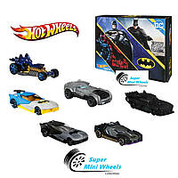 Хот Вілс Бетмен Набір базових метал машинок Hot Wheels Batman Character Cars 6-Pack HBY35 Mattel Оригінал