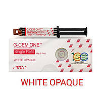 G-CEM ONE WHITE OPAQUE , шприц  4.6 г (2.7 мл)  самоадгезивный фиксационный цемент двойного твердения