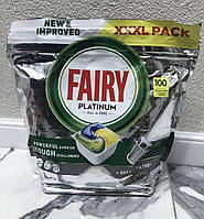 FAIRY Platinum 100шт, таблетки для посудомоечной машины