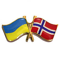 Значок флаги стран Украина Норвегия