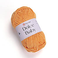 Yarnart DOLCE BABY (Дольче Бейбі) №852 помаранчевий (Пряжа плюшева, нитки велюр для в'язання)