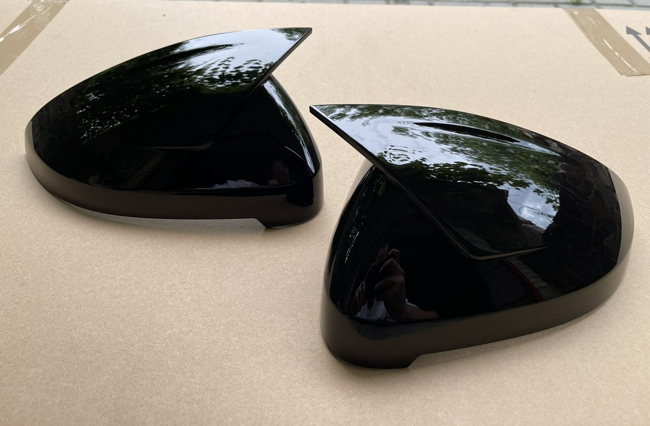 Накладки на зеркала Audi A4 B9 тюнинг лопухи стиль ABT (черный глянц ...