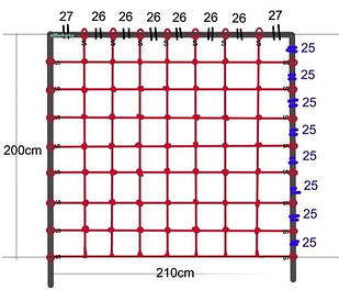 Сітка для лазіння 2х2.1 м S-Hook для дитячих ігрових комплексів (0210S) Б3355