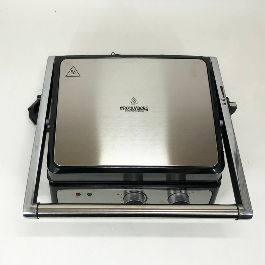 Контактний притискний електричний гриль Crownberg CB-1044 2000W, фото 1