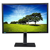 Монитор 24" 1920*1200 PLS Samsung S24E650DW LED VGA DVI DP Pivot чёрный бу с кабелями A-