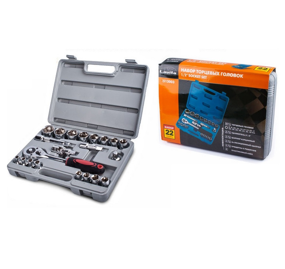 Набір головок 22 од. 1/2" Lavita LA513003, фото 1