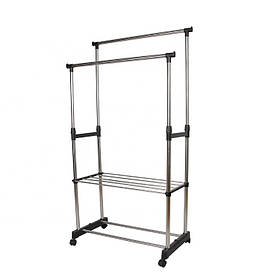 Телескопічна стійка-вішалка для одягу та взуття RIAS Coat Hanger 80x38x160 см (3_03735)