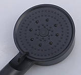 Лійка для душу чорна Black термопластик, фото 3