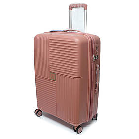 Дорожня валіза з поліпропілену велика Snowball рожева