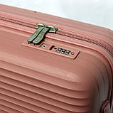 Дорожня валіза з поліпропілену велика Snowball рожева, фото 4