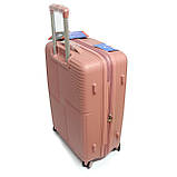 Дорожня валіза з поліпропілену велика Snowball рожева, фото 6