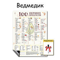 Магніт Ведмедик 100 перших продуктів