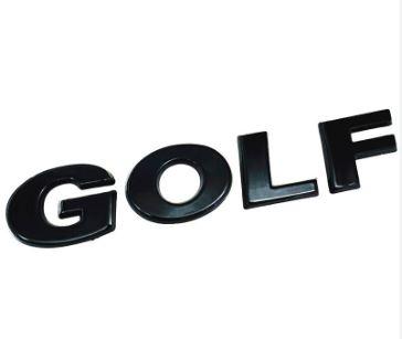 Шильдик емблема напис на багажник Volkswagen GOLF колір чорний глянець