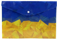 Папка-конверт Украина А4 на кнопку 12 шт