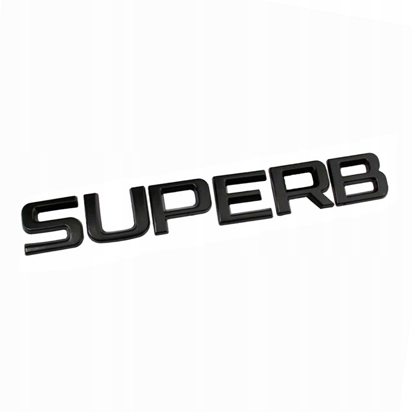 Шильдик емблема напис на багажник Skoda  SuperB  Шкода СуперБ колір чорний глянець