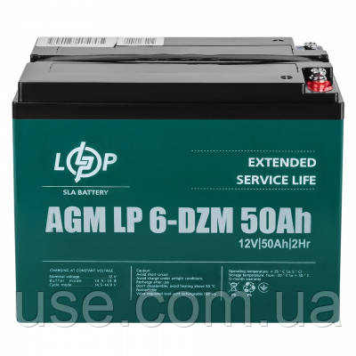 Акумулятор тяговий 12V 50 АН, ач, ампер годинника, 12В, вольт, AGM, DZM, для електроскутера